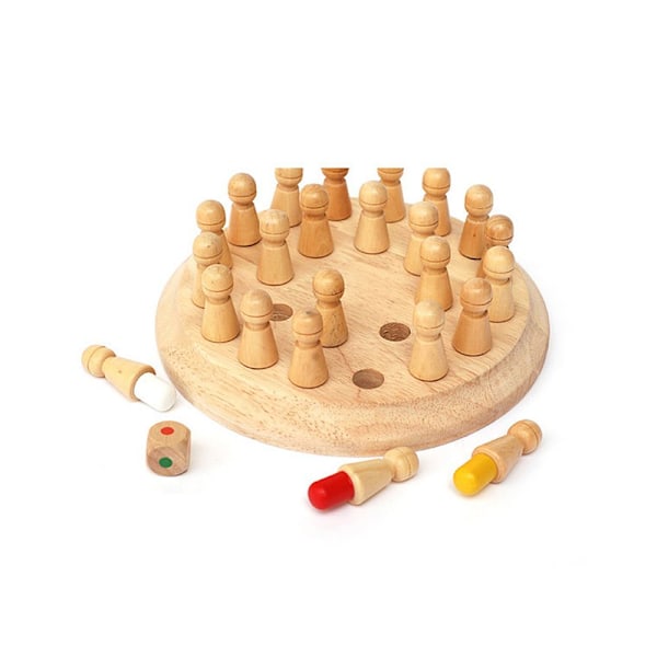 Minneschackleksak, Pusselspel, Träschackleksak, Klassiskt schackspel, Intelligensleksak, Barnleksak, Färgminnesleksak, Pedagogisk leksak