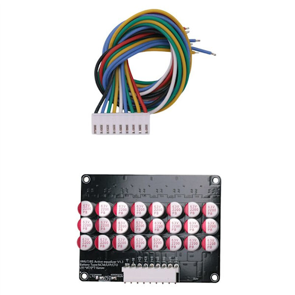 [RM]Full Group Balancer 8S 5A Active Lithium Lifepo4 Battery Equalizer Energy Transfer Capacitor BMS Board