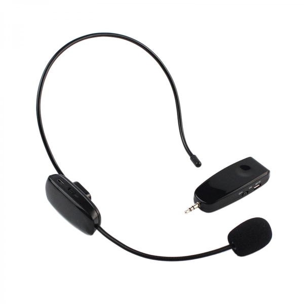 Trådlöst Mikrofon Headset, UHF Trådlöst Headset Mikrofonsystem, 48m Räckvidd, Headset Mikrofon och Handhållen Mikrofon 2 i 1, för Högtalare, Förstärkare