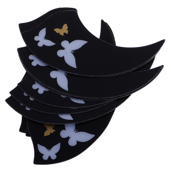 10 stycken Svart Ukulele Pickguard Skrapplåtsskydd självhäftande fjäril