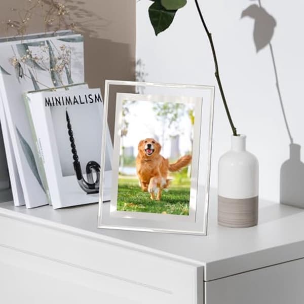 Fotoramar 10 x 15 cm - 2 delar - Silver - Transparent - Perfekt för bröllop, födelsedagar och julklappar