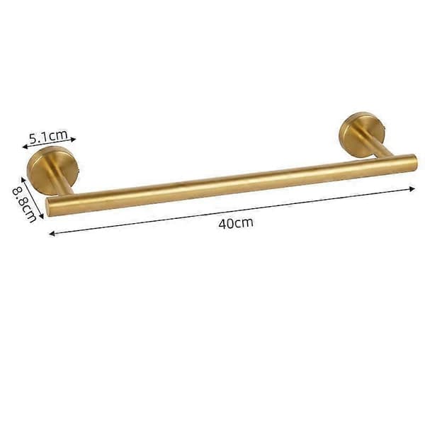 1 st badrumshanddukstång väggmonterad rostfritt stål borstad guld 40 cm
