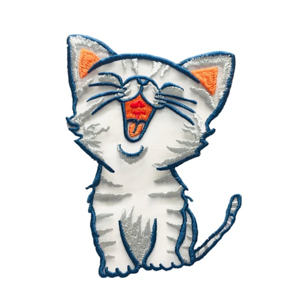 Katt strykmärke barn flicka jeans pojke