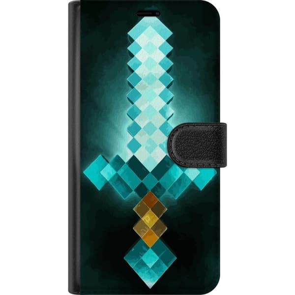 [RM]Kompatibelt Pungcover til Samsung Galaxy A15 5G Minecraft sværd Plånboksfodral