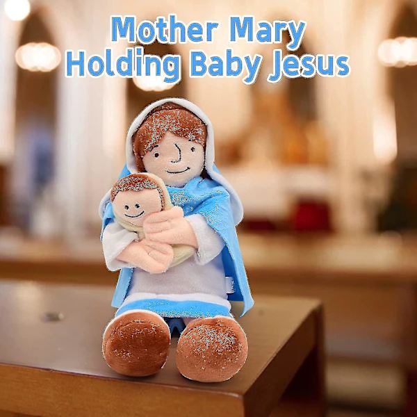 Jesus Jungfru Maria Plyschleksak, Jesu Moder Plysch Gosedjur, Söta Kristus Religiösa Leksaker För Dop Påskgåva Heminredning Mary