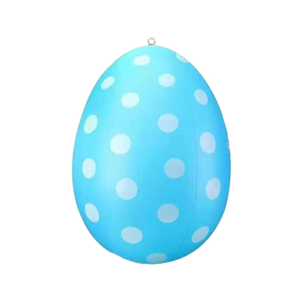 Påskägg Tåligt Stark Färg Påsk Uppblåsbart Ägg Ornament för Trädgård Festliga Dekorationer Light Blue
