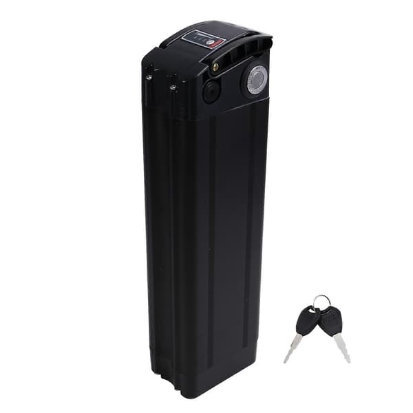 Elektrisk E-sykkel 18650 Batteriboks Deksel 48V Tom Sølvfisk Ebike Aluminiumshus Tilbehør Black