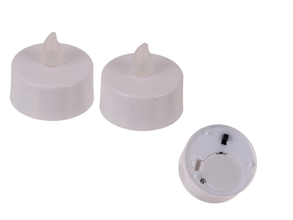 4-pakning - Batteridrevne telys / LED-[RM] 60 4 st batteridrivna ljus (utan bas)