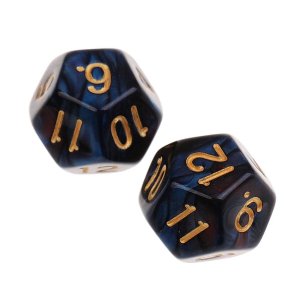 10 st 12-sidiga tärningar d12 polyedriska tärningar för dungeons and dragons bordsspel Röd Blå