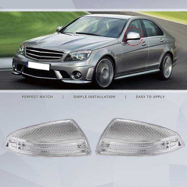 Par LED-sidespejlsblinklys til Mercedes VITO W639 W204 S204 A20 Sort Hus