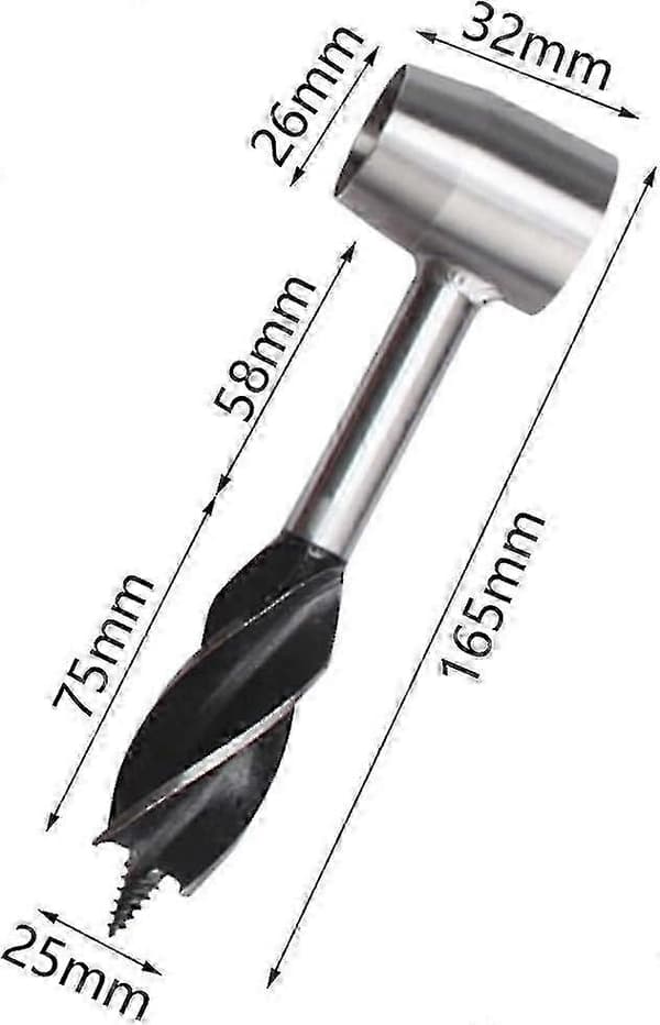 Trehåndsdrill Manuell Jordbor for Trearbeid Bushcraft DIY