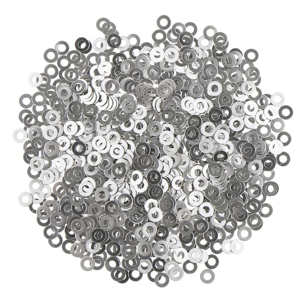 1000 stycken Rostfritt Stål Ramlösa Glasögon Skruv Platt Bricka 1.2mm