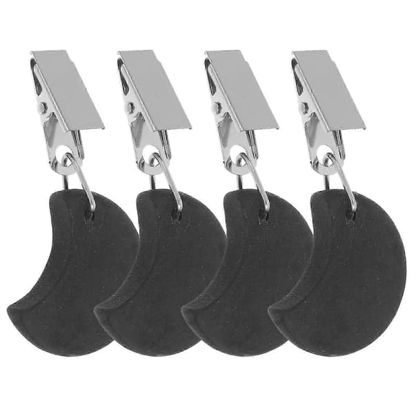 Udendørs bordvægte rektangulær klips sten jern forhindrer glidning picnics 4 stk [MI] Black 7.30X3.60X0.80CM