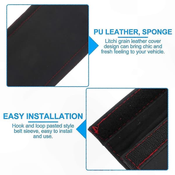 2 kpl turvavyöpehmusteita pehmustetut olkasuojat Black 33X5.8CM