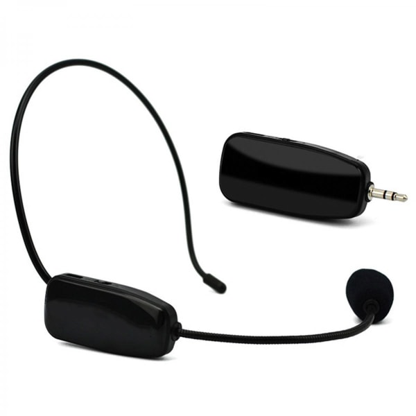 Trådlöst Mikrofon Headset, UHF Trådlöst Headset Mikrofonsystem, 48m Räckvidd, Headset Mikrofon och Handhållen Mikrofon 2 i 1, för Högtalare, Förstärkare