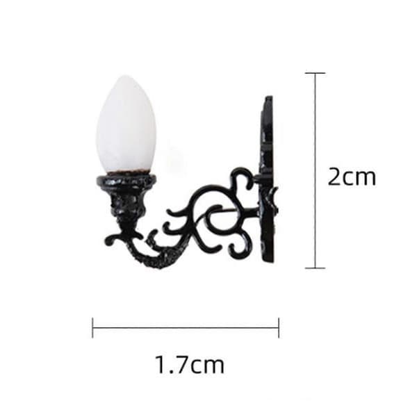 5 x Miniature Model Væglamper Legetøj til Dekoration Børn Sort 26s Black