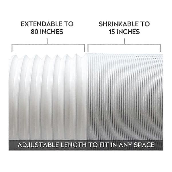 Avgasslang 130 mm, avgasslang för luftkonditionering, PVC-slang, luftkonditioneringsrör, ventilationsslang 13cm x 2 m
