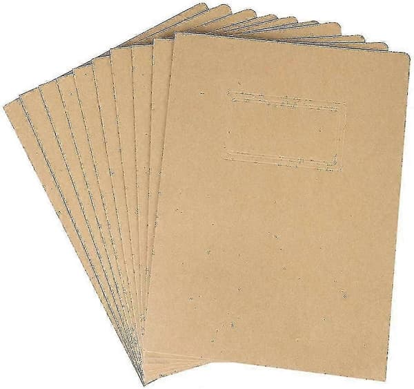 [RM]10-pak Kartonmappe med Klap A4 Kraftpapir Indsats Filmappe