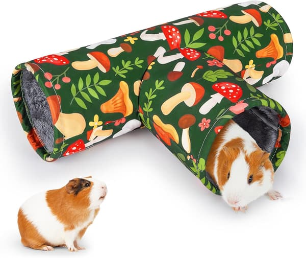 [RM]Foldable Small Animal Fabric Tunnel – Tunnel for Guinea Pigs, Rabbits & Hamsters Green