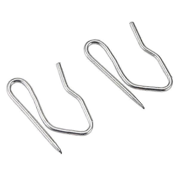 [RM]10 stk Gardin Draperi Pin Kroker - Sølvfarget