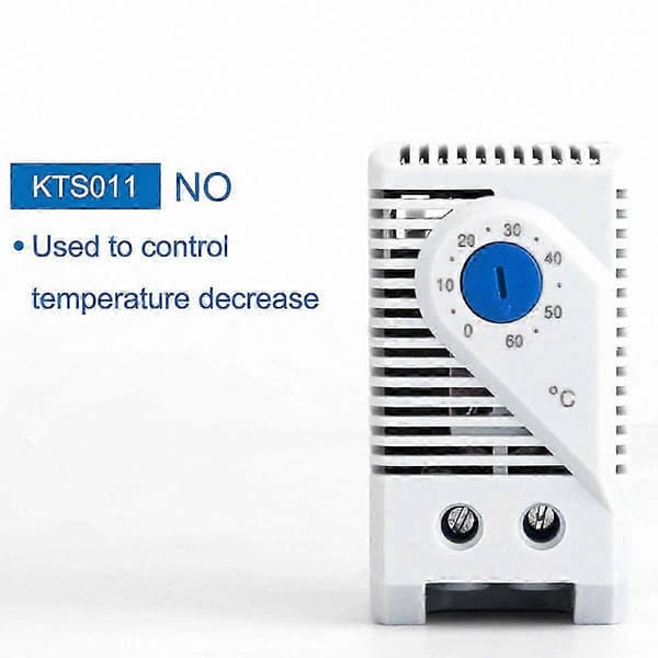 Mini Termostat til Skabe, Kompakt Mekanisk Temperaturregulator White KTO011