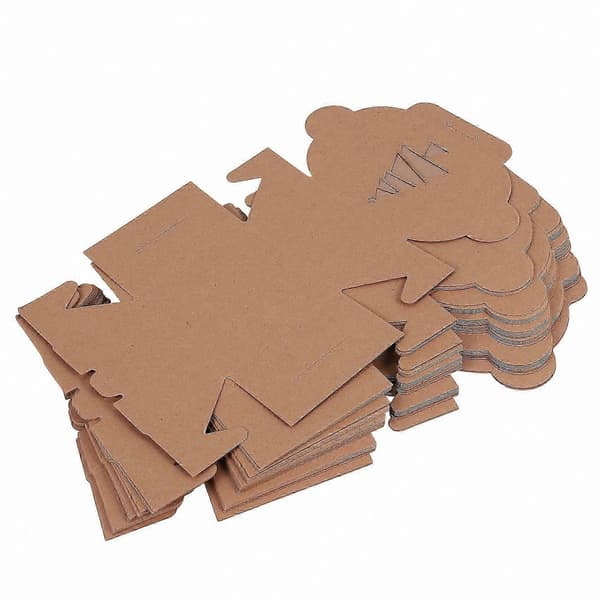 30 Kraft Pap Bageriæsker 4x4x2.5\" Auto-Popup til Småkager, Cupcakes, Donuts, Brownies Ginger