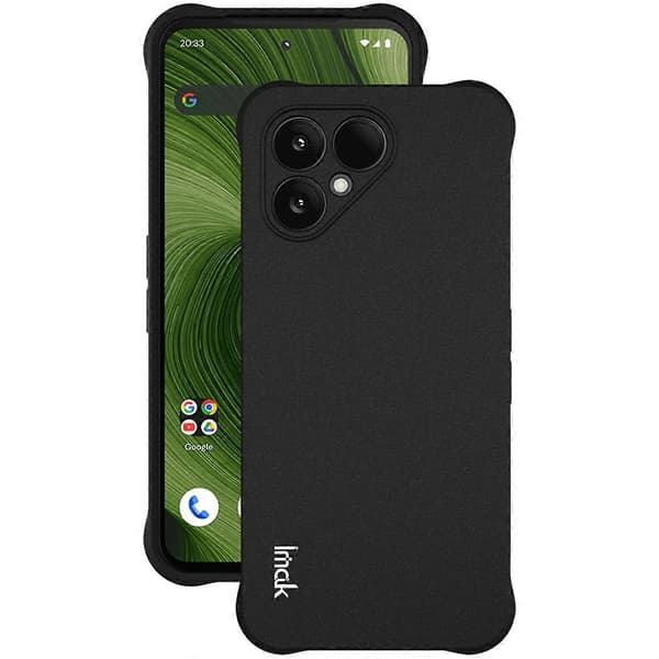 TKdaddy IMAK til Fairphone (Gen. 6) Deksel TPU Mobilskall Airbag Støtsikker Beskyttelse Matt Svart
