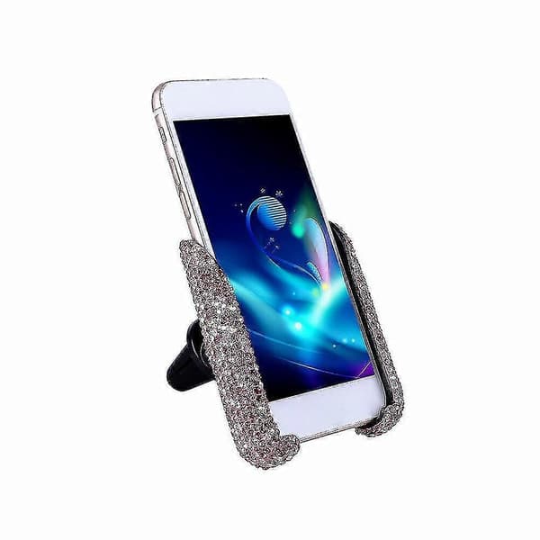 Universal Biltelefonhållare Luftventilfäste Klämma Bling Strass Biltillbehör Rosa PXCL