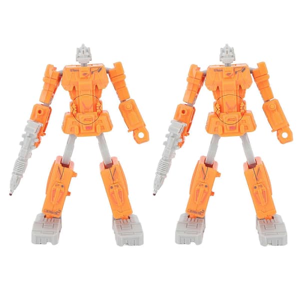 [RM]2 stk. Deformationsrobotlegetøj Deformationsrobotpen Adskil Studerendes Skriveartikler Orange