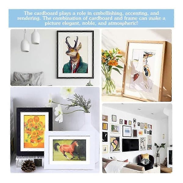 [RM]A3 Monteringsrammer 10 STK Bilderammer Hvite Bildepasspartout for Bilder