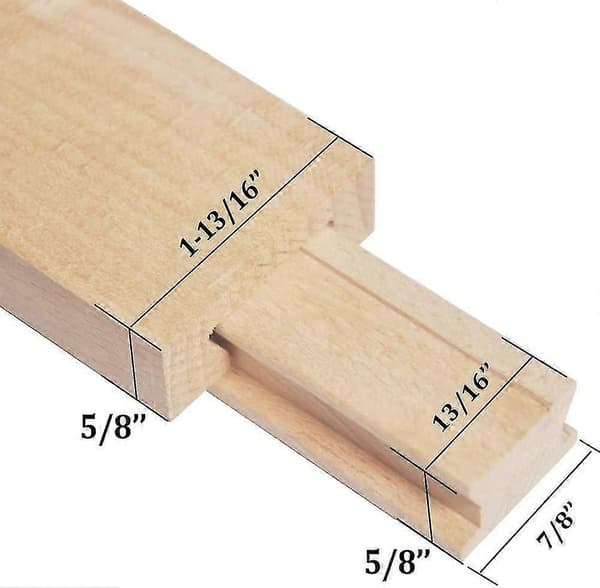 Træskuffeskinner 40 cm Klassisk Træ Centerstyreskinne (15-3/4')