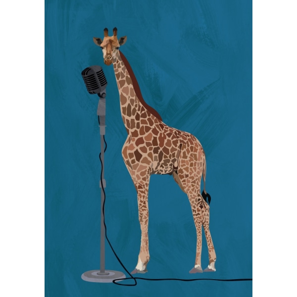 Giraffe Microphone Pink 2 01 MultiColor 30x40 cm