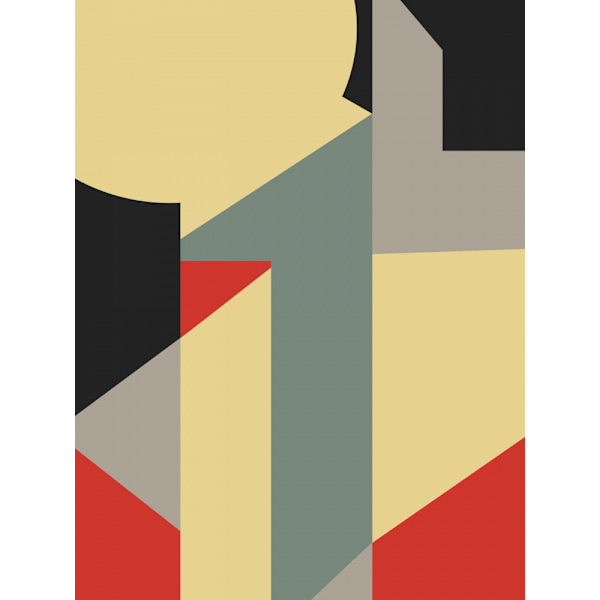 Retro Color Geometrical Design MultiColor 30x40 cm