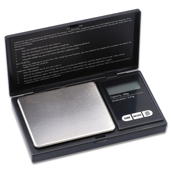 Digital lommevekt 0,01-200 g