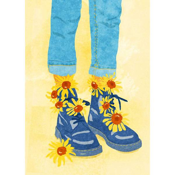 Sunflower Walk MultiColor 21x30 cm