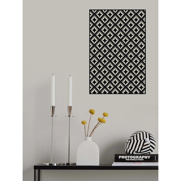 Black And White Tile Pattern MultiColor 70x100 cm