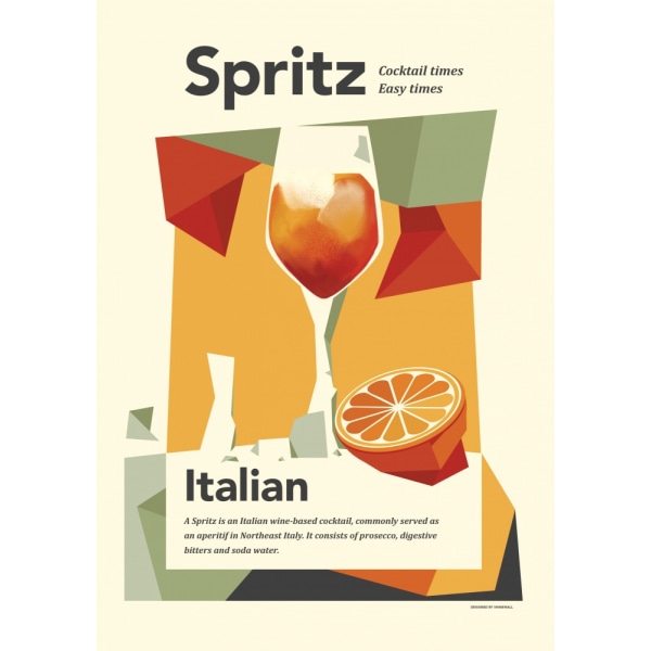 Aperol Spritz Print MultiColor 70x100 cm