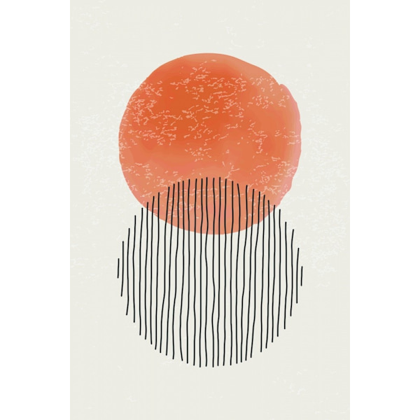 Orange Watercolor Shapes Series 3 MultiColor 70x100 cm