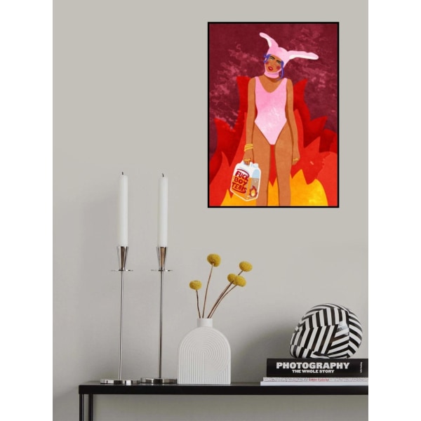 Girl On Fire MultiColor 50x70 cm