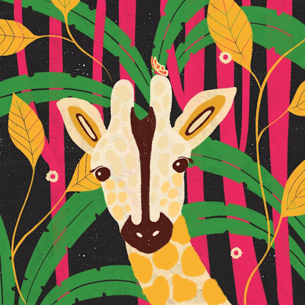 Giraffe-Animal Trilogy MultiColor 21x30 cm