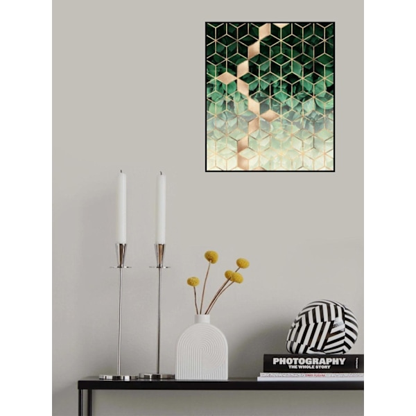 Leaves And Cubes MultiColor 21x30 cm