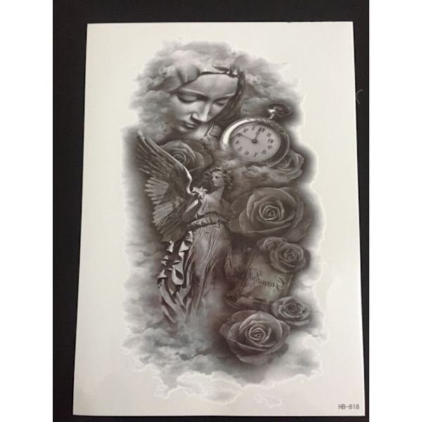 Tillfällig Tatuering 21 x 15cm - Maria + tid