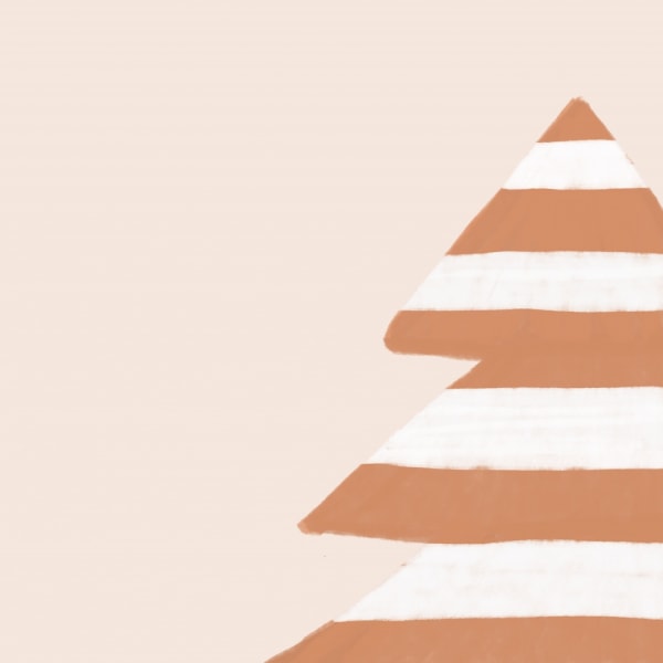 Stripey Xmas Tree MultiColor 21x30 cm