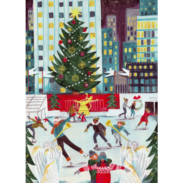 Ice Skating At Rockefeller Center MultiColor 30x40 cm