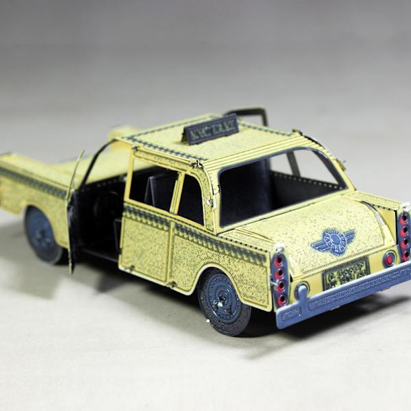 3D Pussel Metall - Berömda fordon - Retro Amerikansk Taxi färg