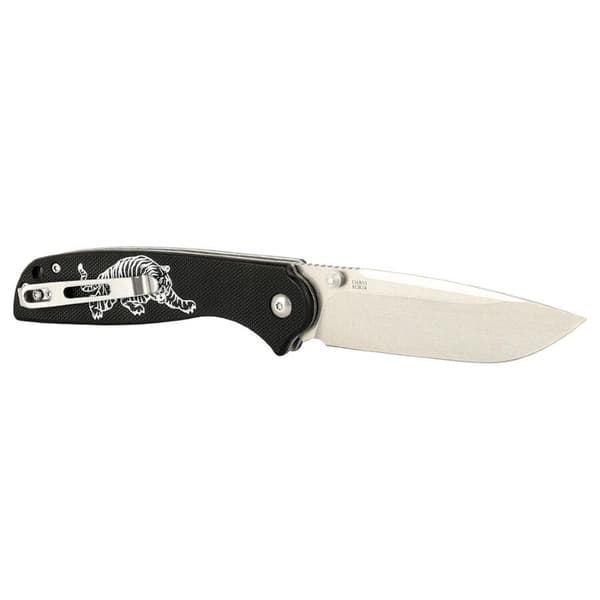 GANZO - G6803-TG - Black folding knife with tiger pattern Black