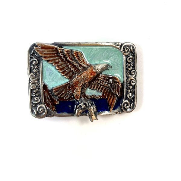 Belt Buckle - Fishing eagle Multicolor