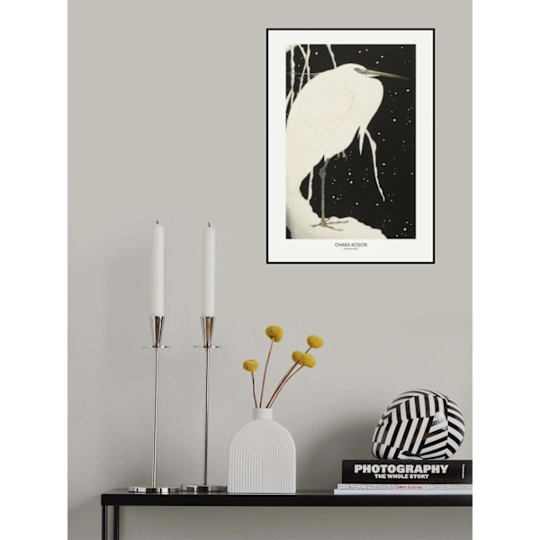 Heron In The Snow MultiColor 70x100 cm