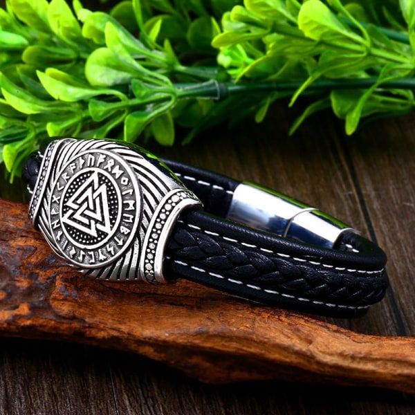 Armband - Nordisk mytologi - Valknut med runor #18