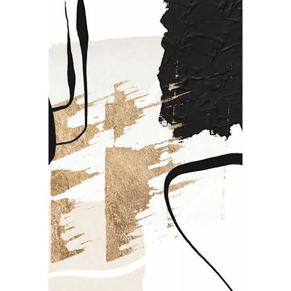 Abstract Black And Gold-6 MultiColor 70x100 cm